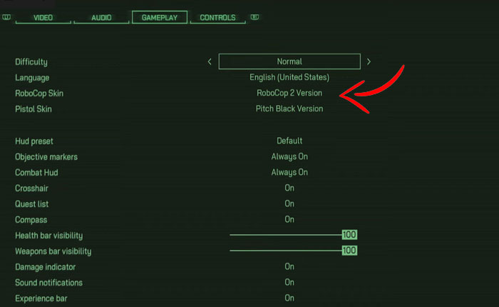 ロボコップのスキン変更