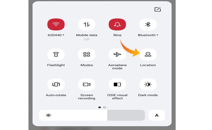 デバイスの場所