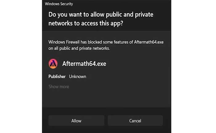 Windows Defender ファイアウォールでアクセスを許可する