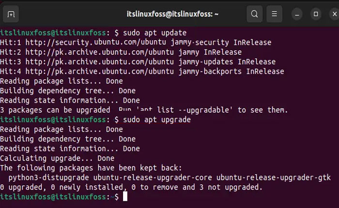 アップデートとアップグレード
