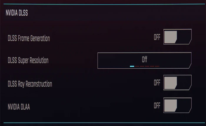 Nvidia DLSSをオフにする