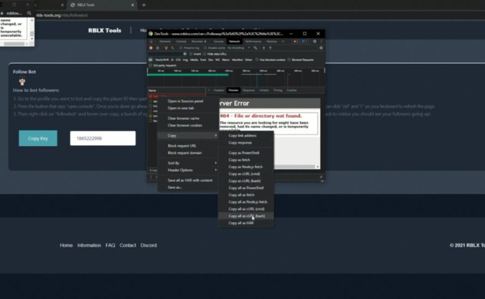 Robloxフォロワーボット