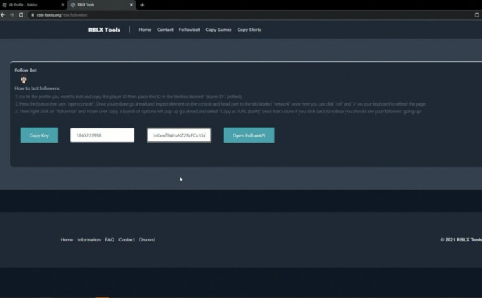 Robloxフォロワーボット