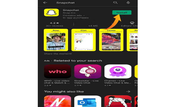 Snapchatのチャットが表示されない