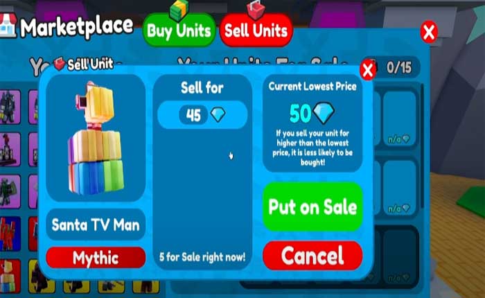 トイレタワーディフェンスマーケットプレイスでユニットを売買する方法 (2024) 10 トイレタワーディフェンスマーケットプレイスでユニットを売買する方法