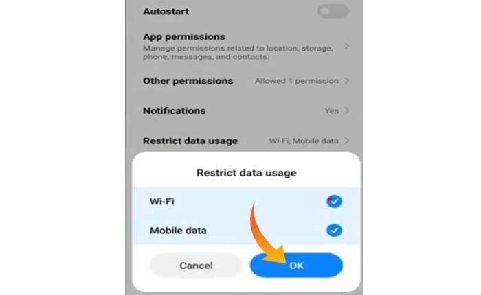 データとWi-Fiをチェックする