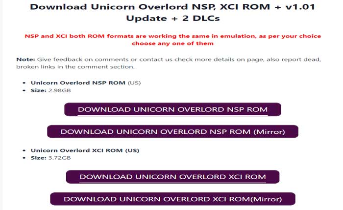 Unicorn Overlord NSP をダウンロードする方法 