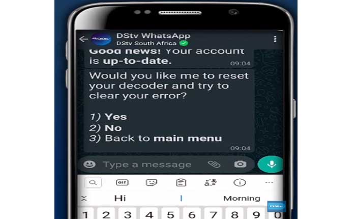 SMS 経由で DStv エラー コードをクリアする