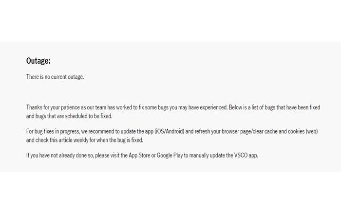 VSCO検索が機能しない問題を修正する方法