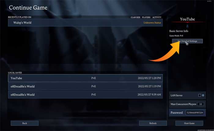 Vライジングでプライベートサーバー設定を変更する