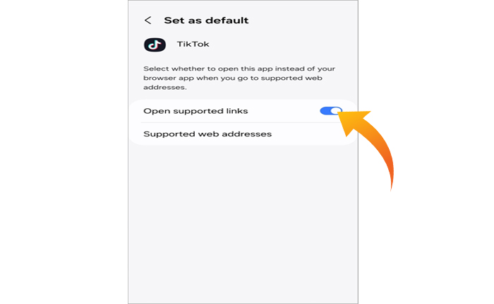 TikTokリンクがアプリ内で開かないAndroid