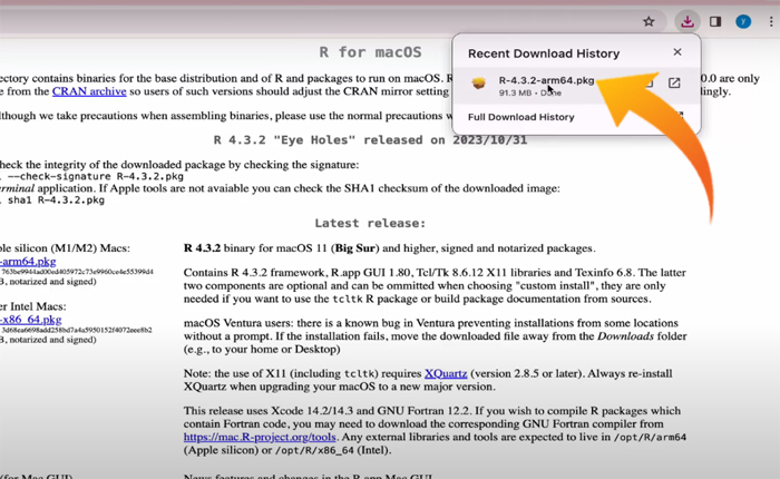 Mac に RStudio をダウンロード