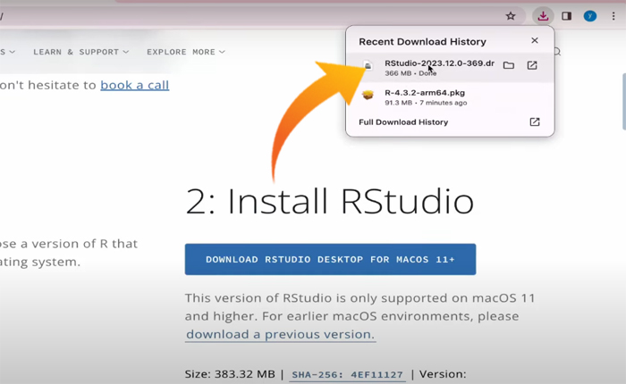 Mac に RStudio をダウンロード