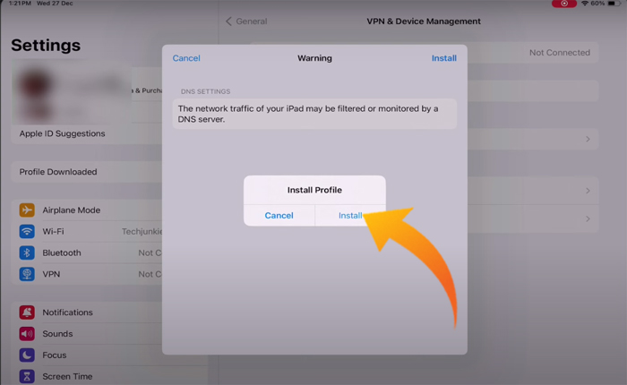 iOS 上の取り消されたアプリ