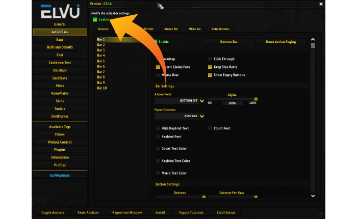 Elvuiアクションバーが表示されていません