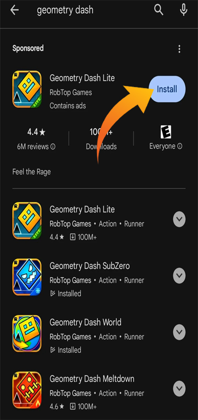 ジオメトリダッシュはiPhoneで開いていません