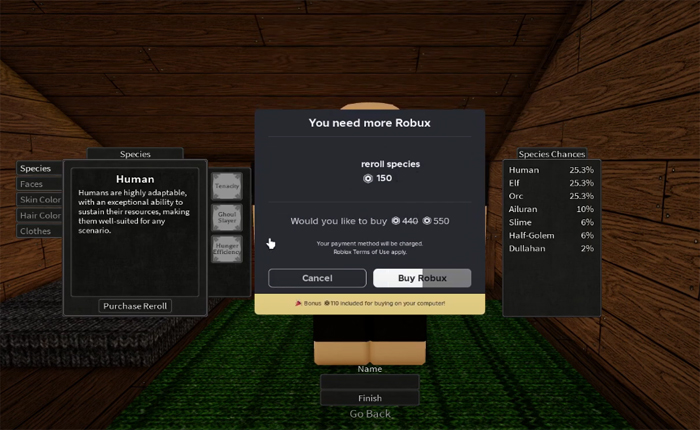 Rune Slayerのレースとサブクラスを変更します