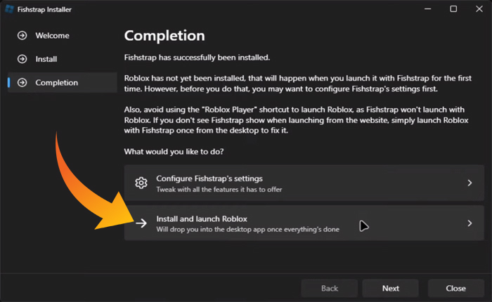 Fishstrapをダウンロードして使用します