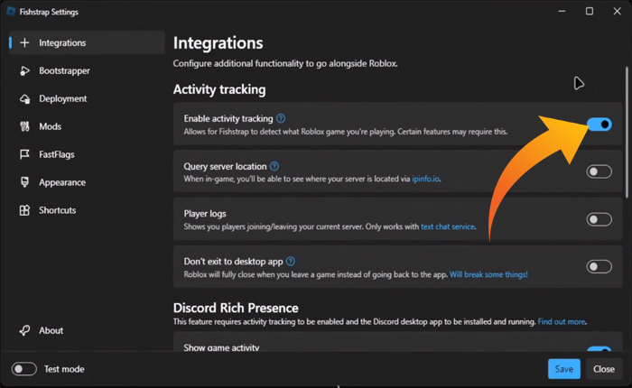 Fishstrapをダウンロードして使用します