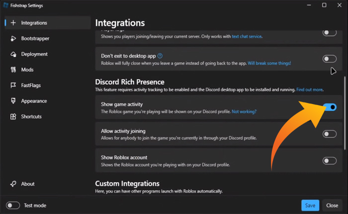 Fishstrapをダウンロードして使用します