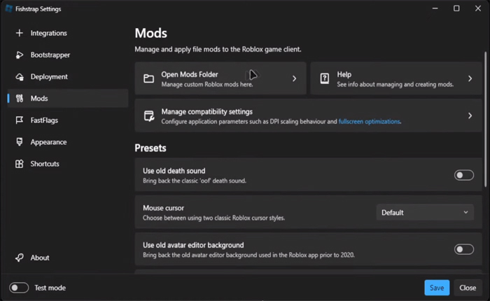 Fishstrapをダウンロードして使用します