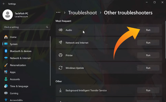 Fragpunkオーディオが機能していません