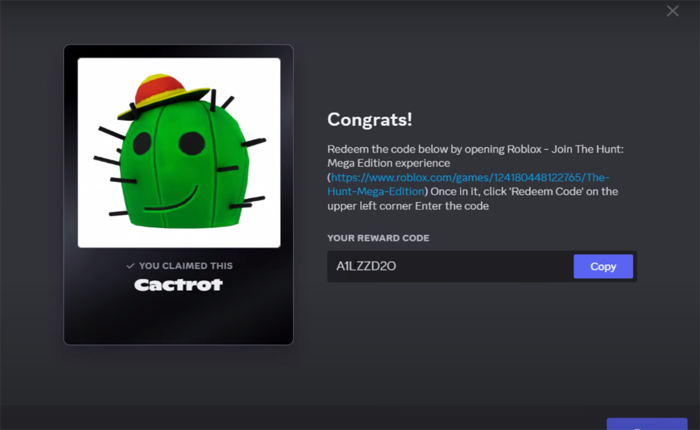 RobloxでCactrotを入手してください
