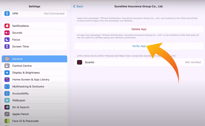 アプリスカーレットエラーを確認できません