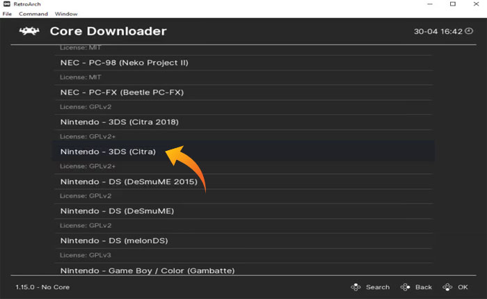 Citra 3DS retroarchコアをセットアップします