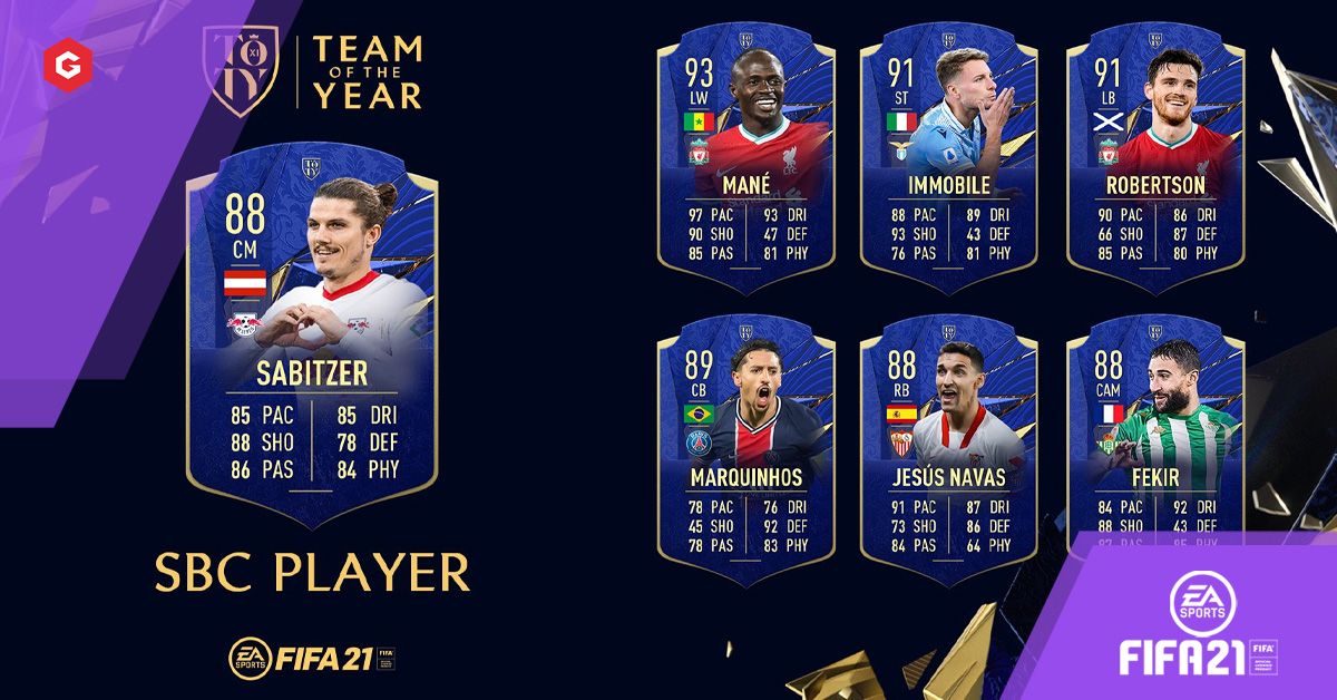 FIFA 21：Marcel SabitzerTOTYの佳作XboxOne、PS4、Xbox Series X、PS5、PC向けのSBC最安値ソリューション