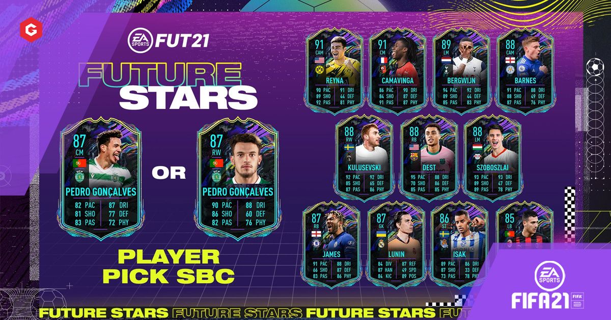 FIFA 21：Pedro Goncalves FutureStarsがXboxOne、PS4、Xbox Series X、PS5、PC向けのSBC最安値ソリューションを選択
