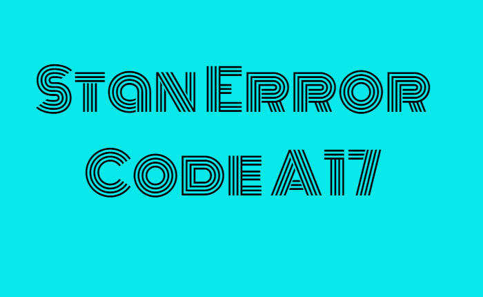 StanエラーコードA17を修正