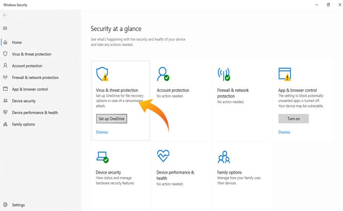 ウイルスとスレッドの保護