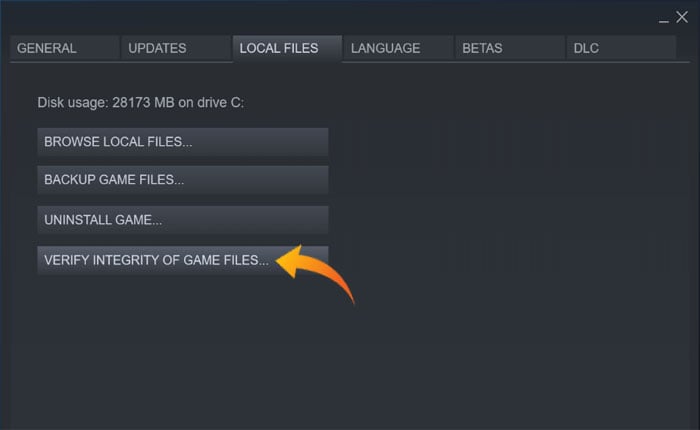 ゲーム起動ファイルを確認する