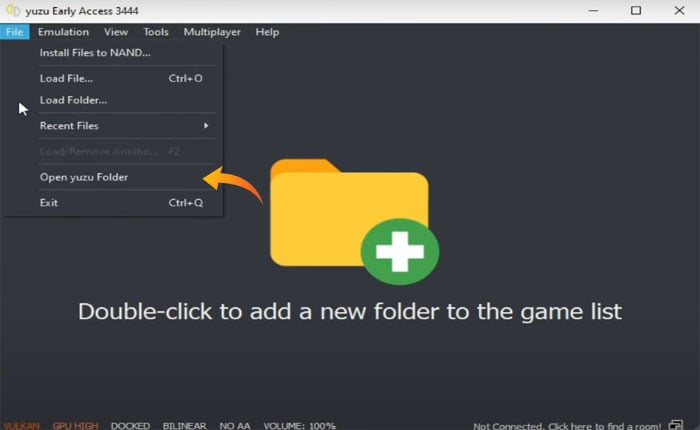 ゆずフォルダを開く