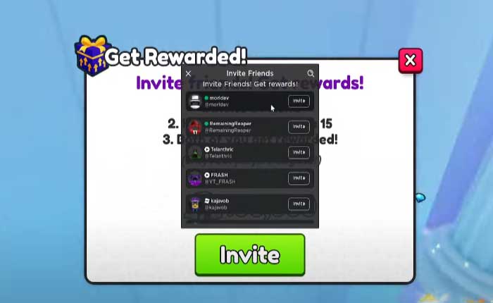 友達を招待する リワード PS99