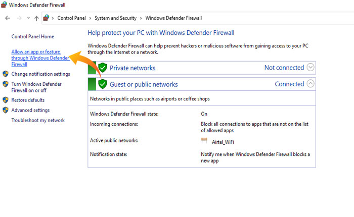 アプリを許可する 1