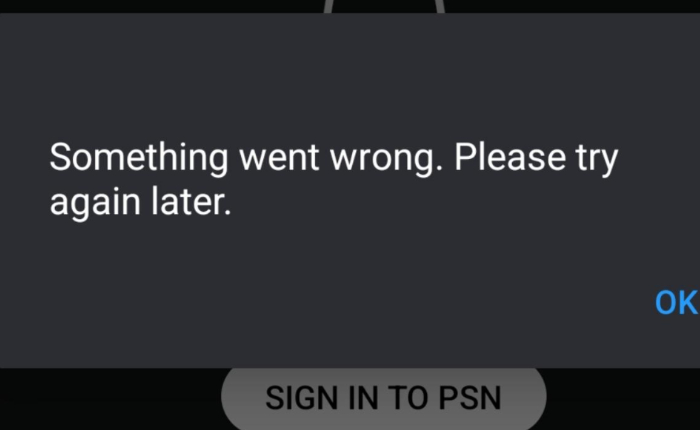 何か問題が発生しましたエラー