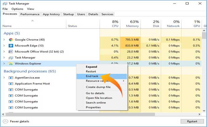 ファイルエクスプローラーが応答しない