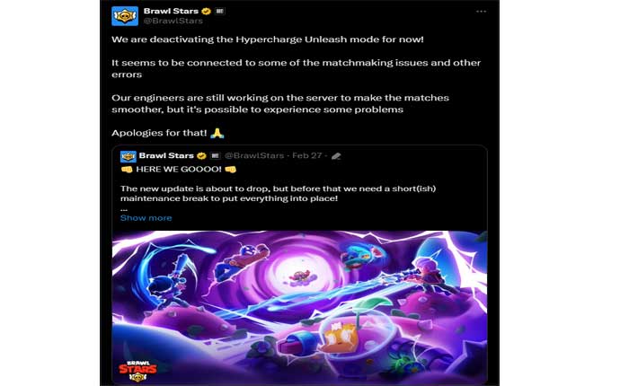 Brawl Starsでハイパーチャージアンリーシュドが機能しない問題を修正