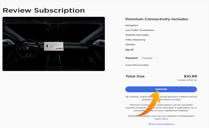 Tesla プレミアム接続が機能しない