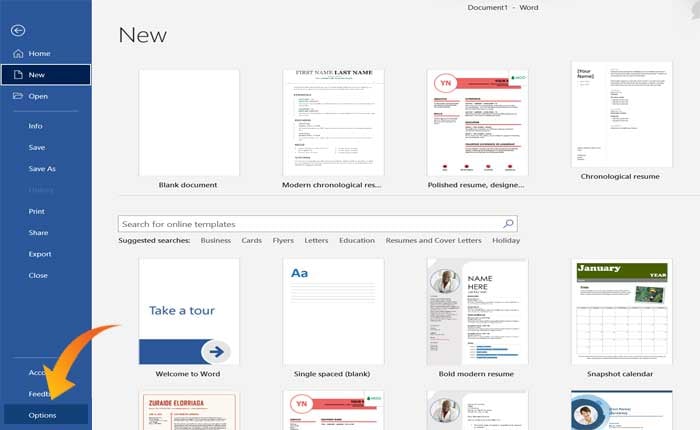 Word に文法的に表示されない