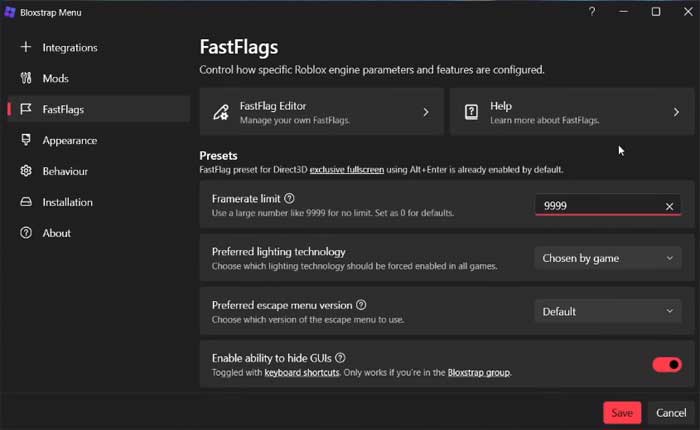 Bloxstrap FPS Unlocker が動作しない