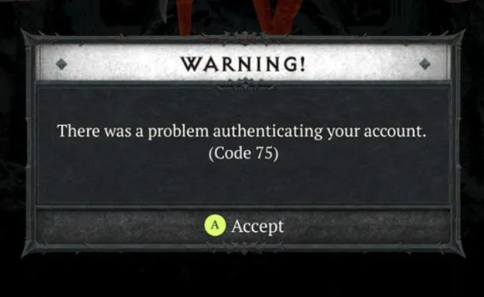 エラーコード75