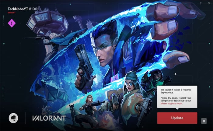 VALORANT 必要な依存関係をインストールできませんでした