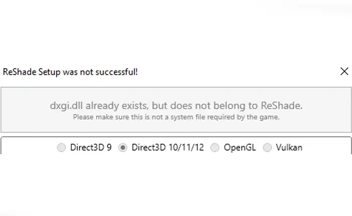 dxgi.dllを再シャードして、すでに存在しています1