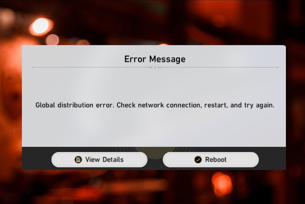 HSR Global Distributor Error