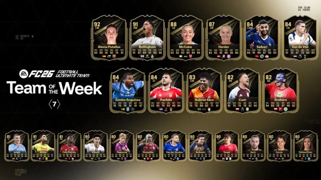 EA FC 26 TOTW 7 がリリースされました
