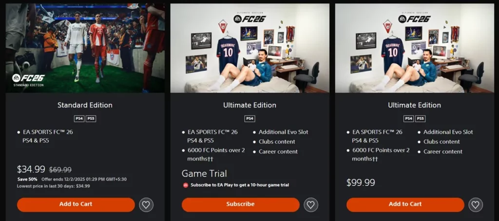 EA スポーツ FC 26 価格ガイド