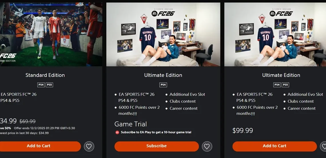 EA スポーツ FC 26 価格ガイド